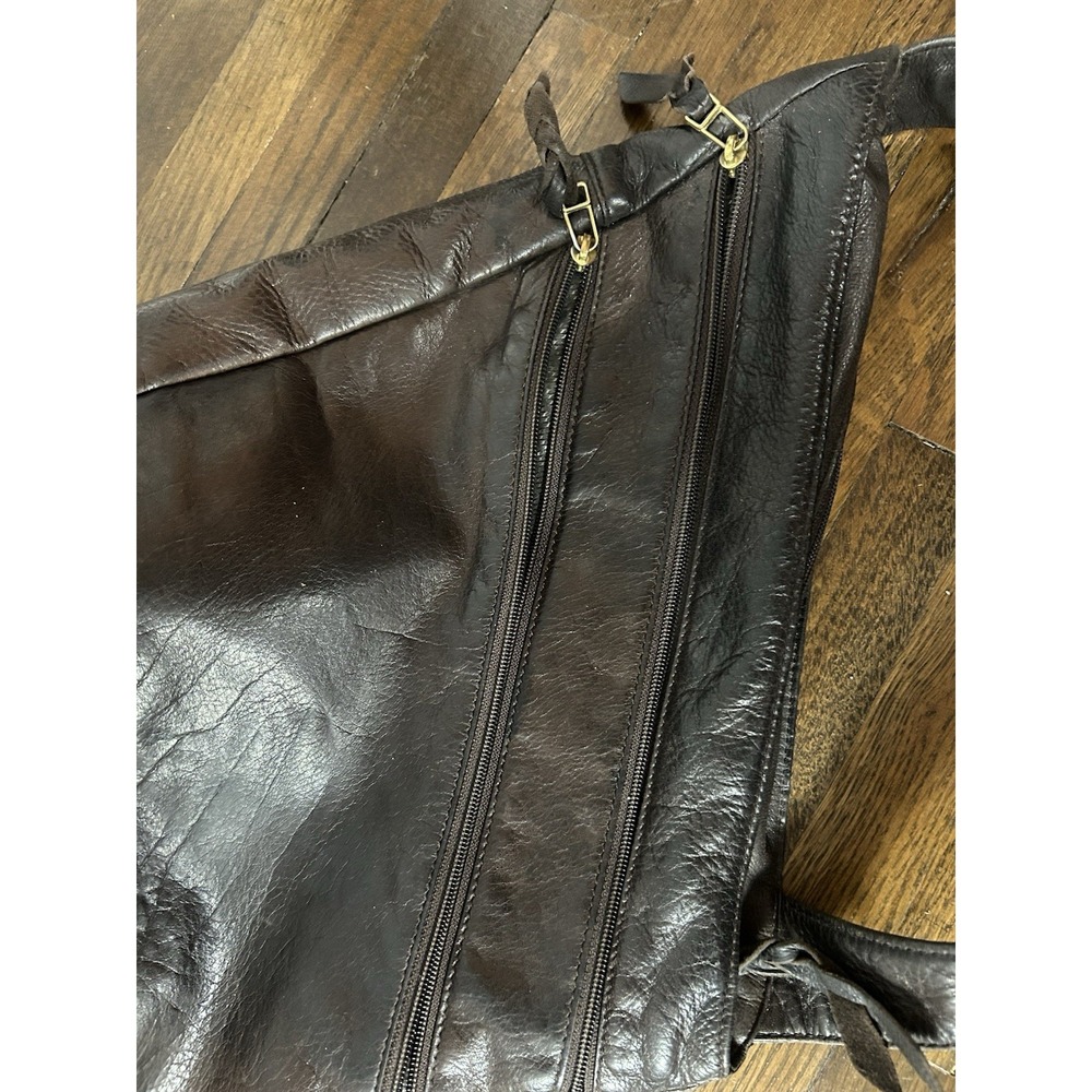 Sven BerkeleyUSA brown Shoulder Leather Bag With Many Different Compartments - Picture 13 of 16